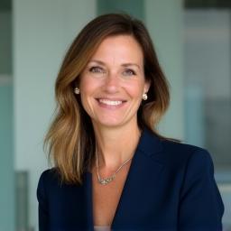 Professional portrait of Eleanor Vance, CEO of Sonic Innovations Inc.