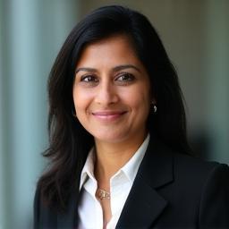 Professional portrait of Priya Patel